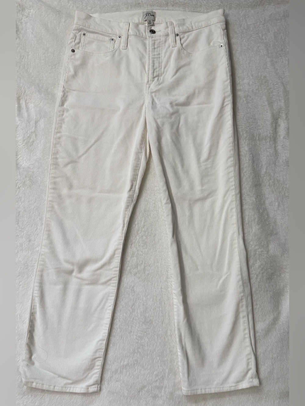 J.Crew White Vintage Slim-Straight Jeans Size 30 Stretch Denim